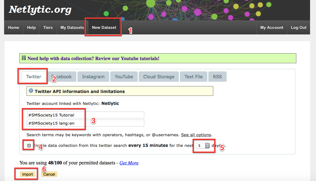 Netlytic-SMStutorial-import